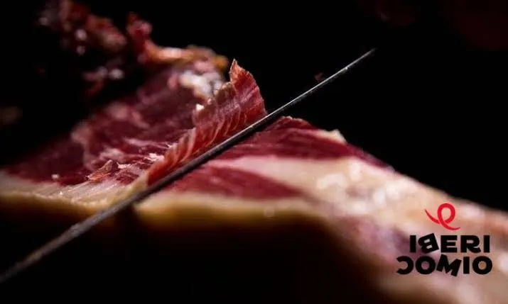Hand-carved Iberian ham slices